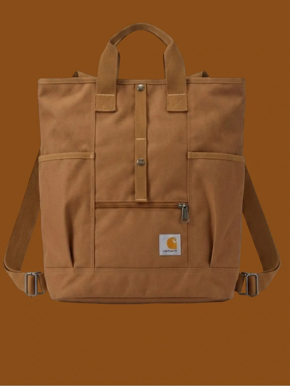 Carhartt Brown Canvas Convertible Tote Backpack